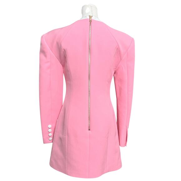 Maison Femalien NEW Bella Structured Mini Blazer Dress Size M Soft Blush Pink - Picture 3 of 8